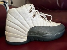 Nike Air Jordan 12 XII 2003 Retro Blanco Gris Pedernal Tenis 136001-102 Talla 10
