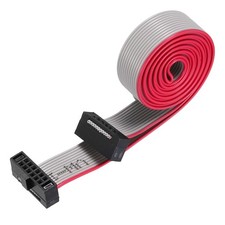 FC to FC IDC Flat Ribbon Cable 1.27mm Pitch 12 Pin 50cm/20" Length Gray