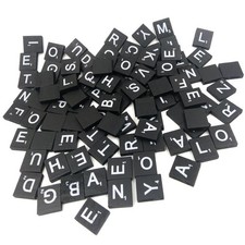 100 Pieces New Wooden Alphabet Tiles Mixed Letters and