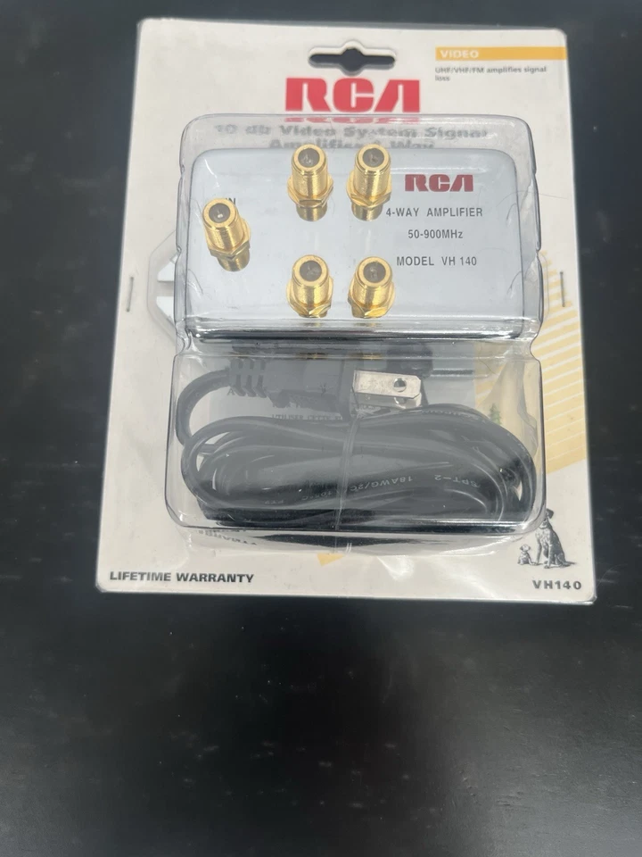 RCA 10db Video System Signal Amplifier 4-Way Model VH140 50-900MHz UHF/VHF/FM - Image 3 of 4