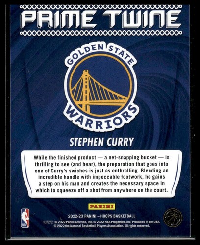 2022-23 Hoops #1 Stephen Curry Prime Twine - Picture 2 of 2