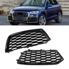 Gloss Black Front Radiator Honeycomb Mesh Grille L+R For Audi Q5 FYB FYT 2018-20