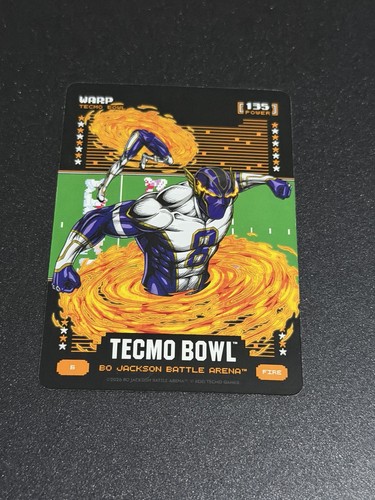 2026 Bo Jackson Battle Arena TECMO Bowl Warp Lamar Jackson 135
