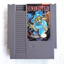 Nintendo NES UNINVITED Untested Kemco 1991 Authentic 3 Screw Game
