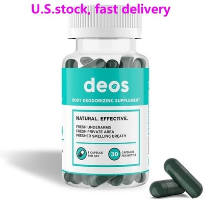 DEOS Natural Internal Deodorant Supplement,Full Body Odor Neutralizer,30 Capsule