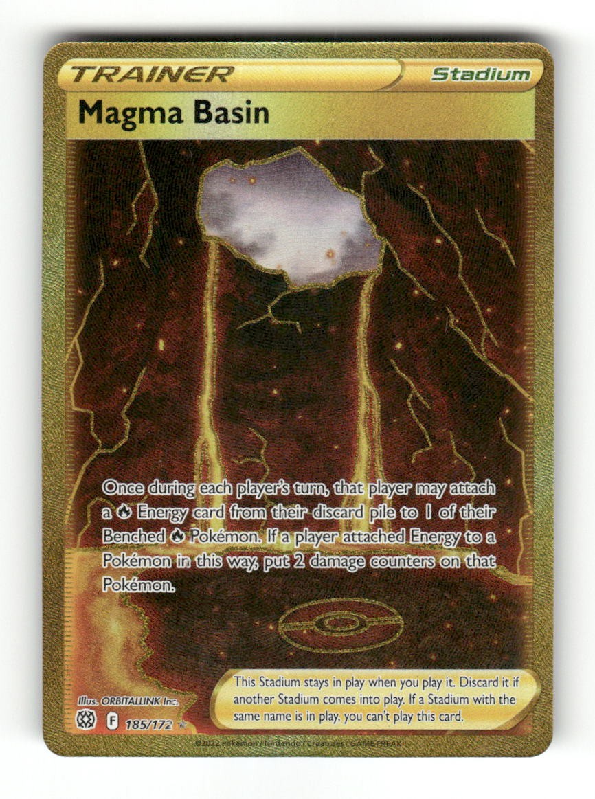 Magma Basin 185/172 Secret Rare Brilliant Stars Pokemon Holo Near Mint