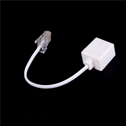 RJ11 6P4C Female To Ethernet RJ45 8P8C Male F/M Adapter Converter Cable Phone-,x - Afbeelding 4 van 6