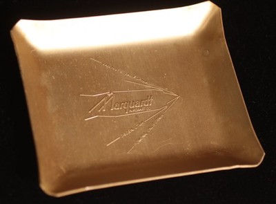 Brushed Aluminum Vintage Tray 1958 Van Nuys Space Rockets Marquardt Aircraft