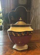 Antique Art Deco Cresent And Sons England Biscuit Barrel 