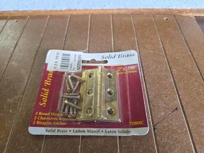 Brainerd Solid Brass MINI Hinges #7200XC ~2'' x  1 3/8'' ~ Hinges with Screws