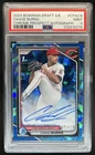 2024 Bowman Draft Sapphire Chase Burns Chrome Auto 1st Prospect #/199 Reds PSA 9