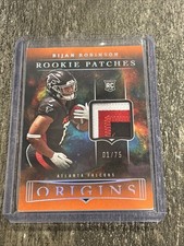 2023 Panini Origins - Rookie Patches Bijan Robinson /75- First On Print-3 Color