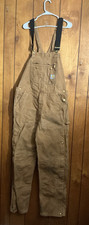 Carhartt Men s Overalls 36x34 Brown Double Knee Loose Fit Stains