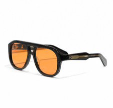 Jacques Marie Mage JASPER Sunglasses Black/Orange 55-17-146mm With Case New