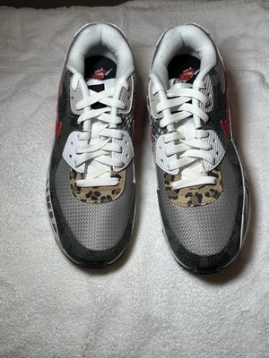 Nike Air Max 90 LTR (GS) Boys Sneaker US 7Y Gray/White/Red Zebra DZ4844-001