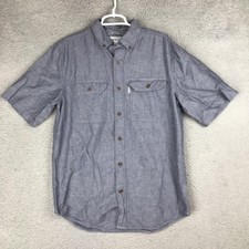 Carhartt Shirt Mens Medium Short Sleeve Button Up Relaxed Fit Workwear Pocket