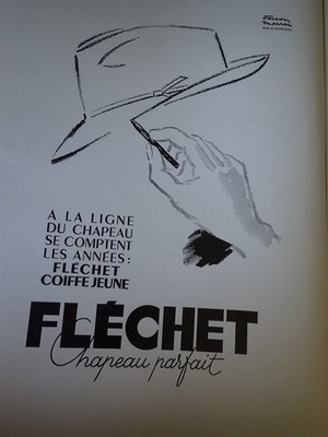 FLECHET by Facon MARREC + TWA + François AUCHARD FRANCE ILLUSTRATION 1950 collar
