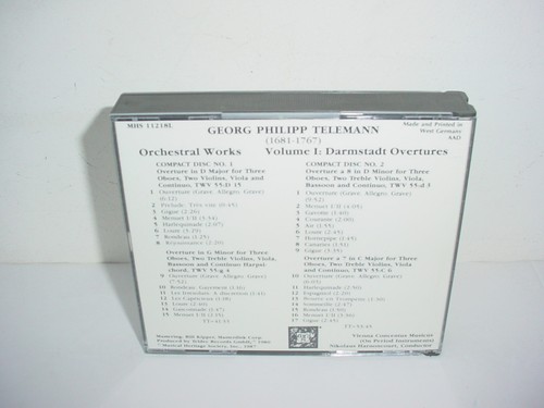Georg Philipp Telemann Orchestral Works 2 CD Set Musical Heritage - Picture 2 of 2