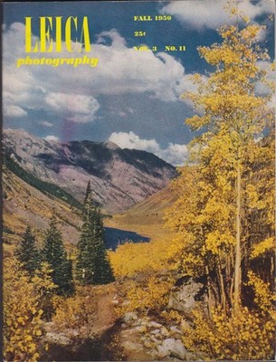 LEICA PHOTOGRAPHY Fall 1950 Rae Gilman Engebretson; new Leica accessories