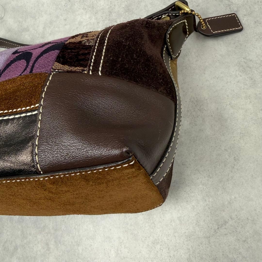 COACH Y2K Patchwork Leather Shoulder Handbag Mult… - image 10