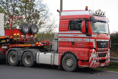 LKW Foto MAN TGX 26.480 Plattformanhänger Deutschland rot Meier & Sohn SC #m9op