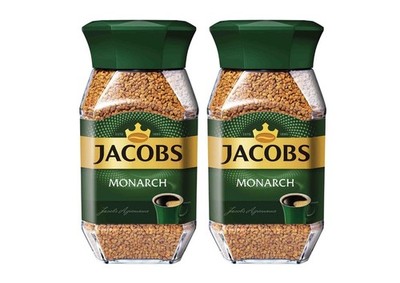 Jacobs Monarch Instant Coffee 95g Glass Jar x2 | Freeze Dried |