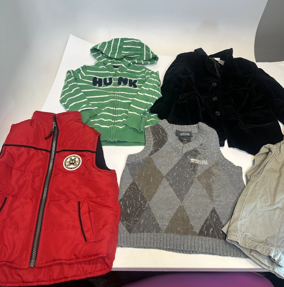 Carter's Kenneth Cole Reaction Baby Boy 24M Clothing Lot Vest Jacket Pants