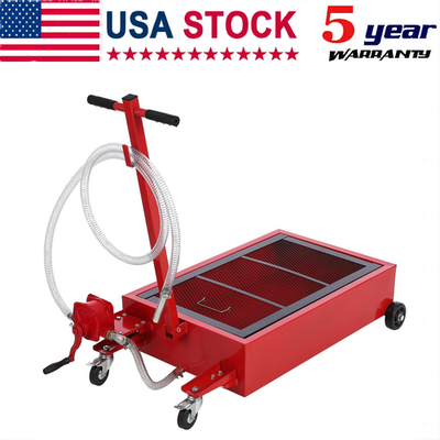 #ad 20 Gallon Electric Oil Drain Pan Cart Low Profile Oil Drain Pan w Manual Pump $115.99
