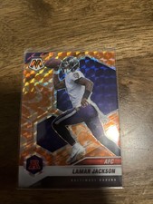 2021 Panini Mosaic AFC Orange Reactive Prizm Lamar Jackson #222 Baltimore Ravens