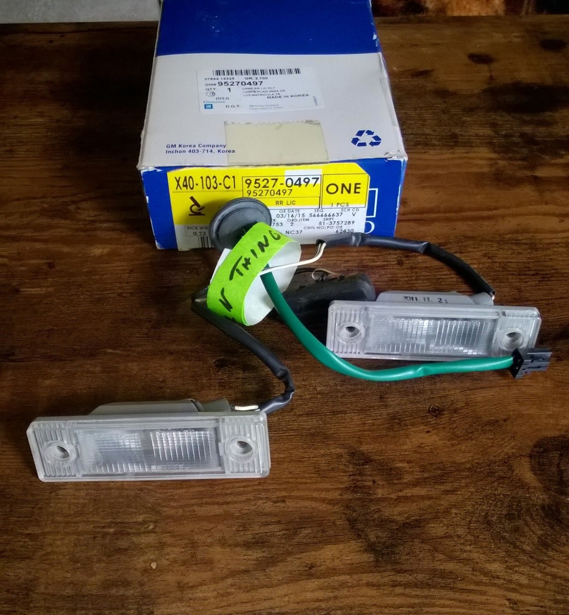 Chevrolet 95270497 Genuine OEM License Lamp for sale online | eBay