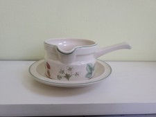 Wedgwood Raspberry Cane Sauciere/Sauce Boot & Tropfteller Top Zustand.