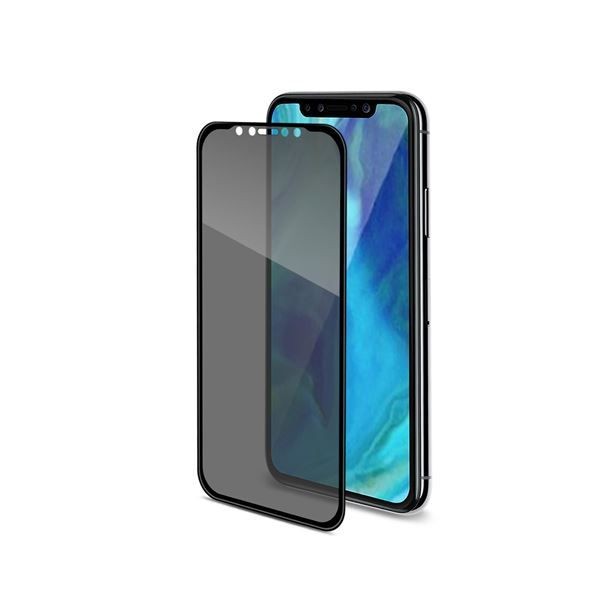 Celly Trasparente/Nero Privacy 3D Glass Pellicola Proteggischermo Apple 1 Pz (1 Pz., Apple Iphone Xs Max), Pellicola Protettiva Smartphone, - Immagine 2
