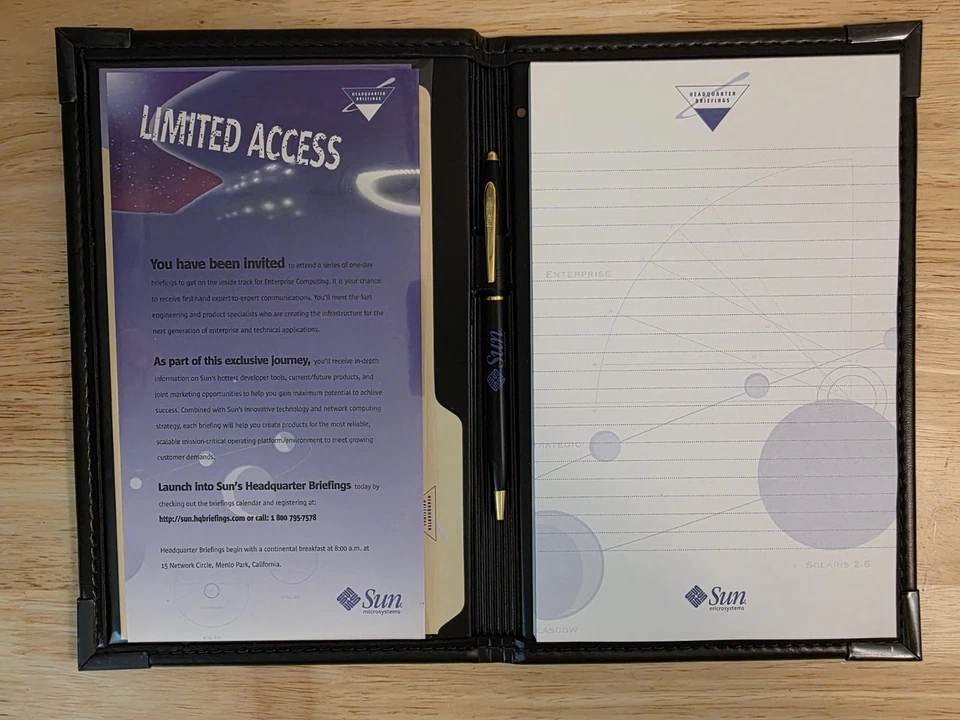Vtg Sun Microsystems Computer Software Technology Executive Folder - Image 3 of 4