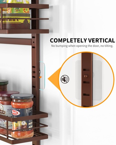 Organizador de despensa sobre la puerta de bronce de 9 niveles, organización y almacenamiento de despensa... - Imagen 3 de 4