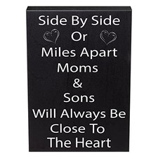 Mom Gifts from Son, Mom and Sons Will Always Be Close to the Heart Wooden