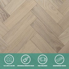 ⚡️ Sample* Herringbone Friston Invisible Oak Engineered Wood Parquet Flooring