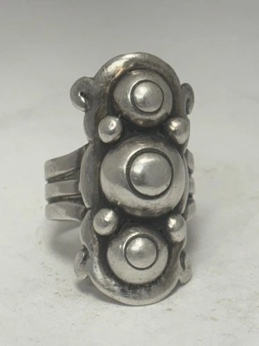 Vintage 980 Silver Mexico Taxco Ring Sz 4.5