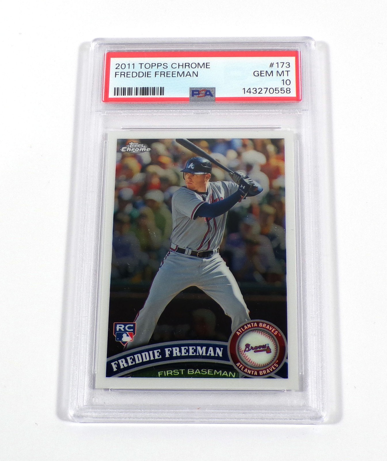2011 Topps Chrome Freddie Freeman Rookie #173 PSA 10