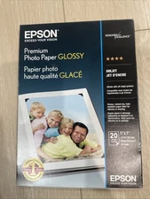 20 Sheets - EPSON Premium Photo Paper - GLOSSY - 5x7 Inches - NEW