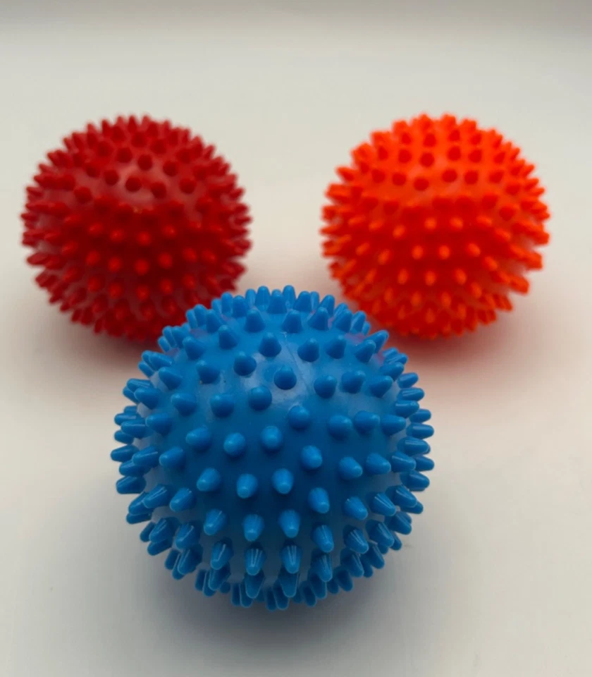 3 Pack Spiky Hard Massage Balls Rollers for Plantar Fasciitis Muscle Soreness - Image 2 of 4
