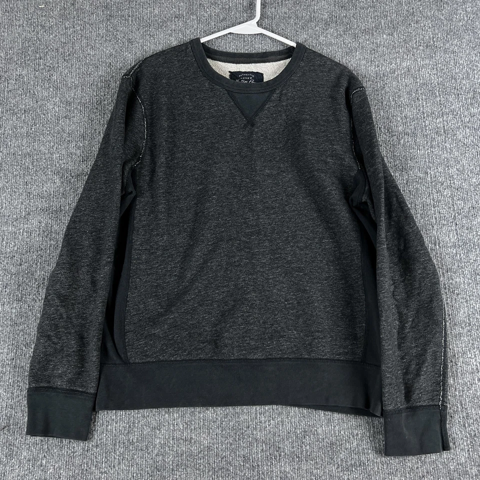 Sudadera J.Crew Para Hombre Mediana Negra Carbón De Colección Polar Cuello Redondo Punto en V Foto 2 de 4