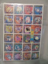 Vintage Amada Pokemon Sticker Sheet w 24 Stickers Japan