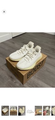 adidas Yeezy Boost 350 V2 Men's Athletic Sneakers White Primeknit Lace-Up