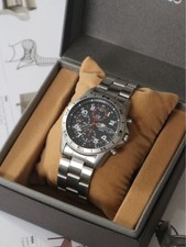 Seiko Chronograph Watch 100M Stainless Steel Men's Sports Model