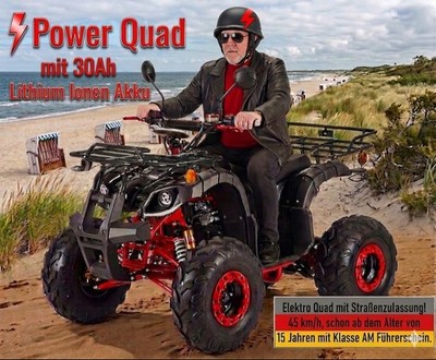 Elektro ATV Quad, 60km Reichweite, 45 km/h 60V, 2000W 30AH Lithium Ionen Akku