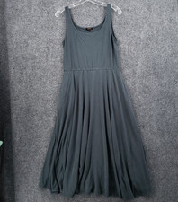 Quince Tencel Jersey Fit & Flare Dress Womens Large Gray Tank Sleeveless Stretch