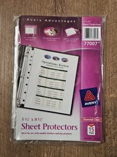 Avery Top Load Sheet Protector, Heavyweight, 8.5 X 5 1/2, Clear, 15 Pack