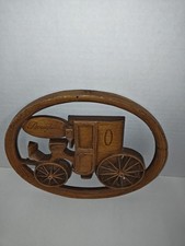 Burwood Products Vintage Brougham Carriage Car Home Wall Decor Made In USA