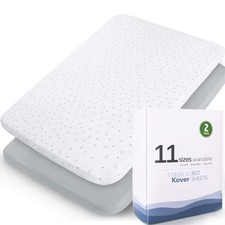 Pack and Play Sheets Fitted- Fit for Pamo Babe, Baby Trend, Graco, ADOVEL, Dr...