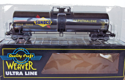 WEAVER O SCALE ULTRA LINE  50' TANK CAR UTLX SUNOCO 3 RAIL